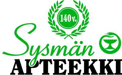 , Sysmän apteekin 140-vuotisjuhlalogo